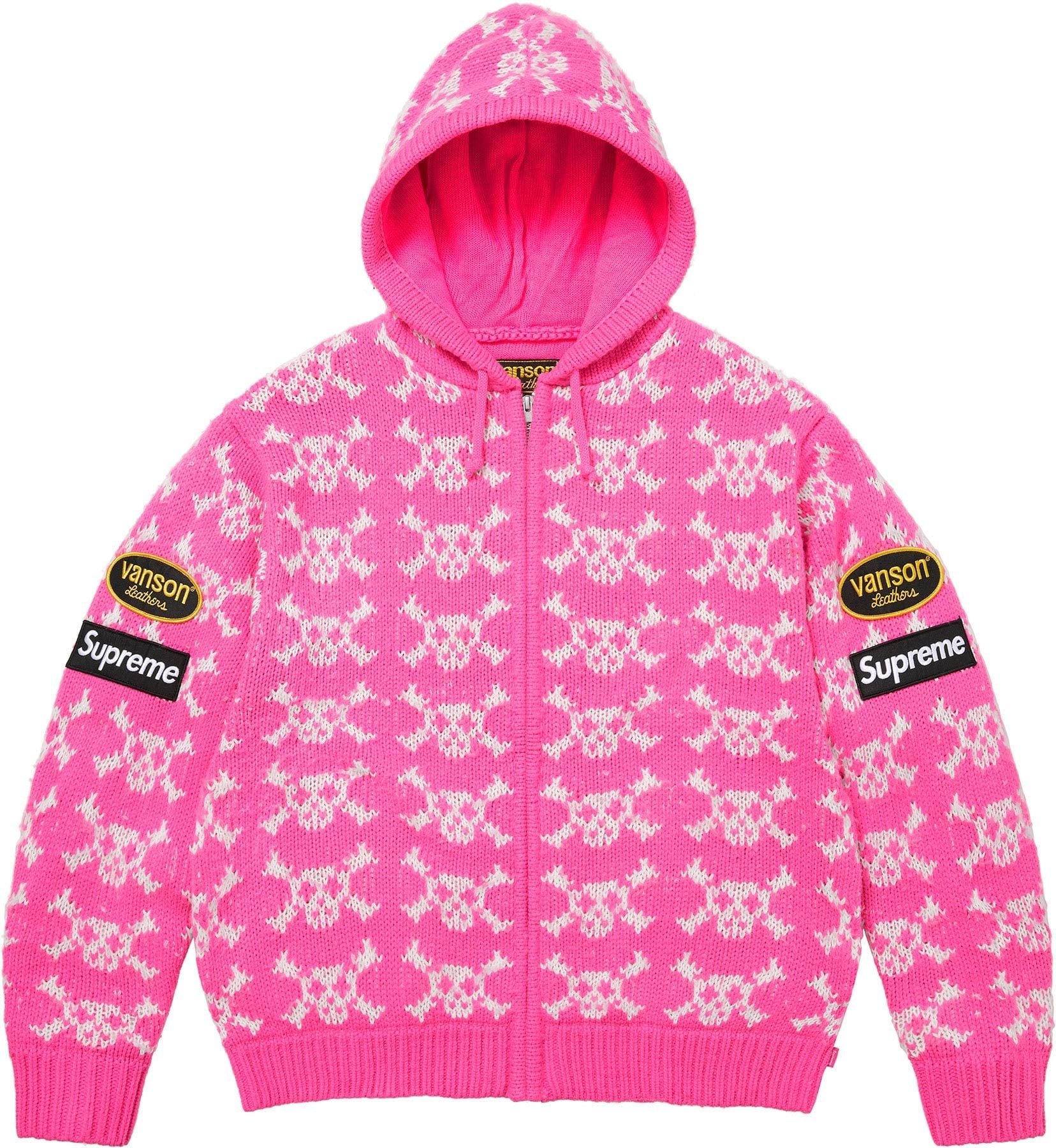 Supreme®/Vanson Leathers® Skull Zip Up Hooded Sweater view 5